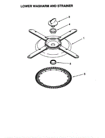 Lower Washarm And Strainer parts for Kitchenaid Dishwasher KUDS25SEWH0 from AppliancePartsPros.com