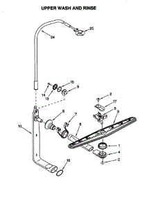 Upper Wash And Rinse parts for Kitchenaid Dishwasher KUDS25SEWH0 from AppliancePartsPros.com