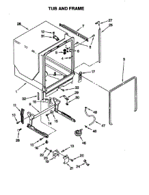 Tub And Frame parts for Kitchenaid Dishwasher KUDS25SEWH0 from AppliancePartsPros.com