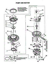 Pump And Motor parts for Kitchenaid Dishwasher KUDS25SEWH0 from AppliancePartsPros.com