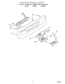 02 - Control Panel parts for Kitchenaid Dishwasher KUDR24SEAL5 from AppliancePartsPros.com