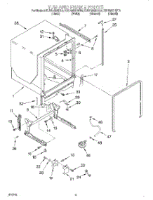 08 - Tub And Frame parts for Kitchenaid Dishwasher KUDR25SHBL0 from AppliancePartsPros.com
