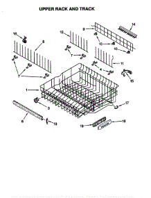 Upper Rack And Track parts for Kitchenaid Dishwasher KUDS25SEAL0 from AppliancePartsPros.com