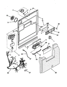 Door And Latch parts for Kitchenaid Dishwasher KUDC24SESS24 from AppliancePartsPros.com