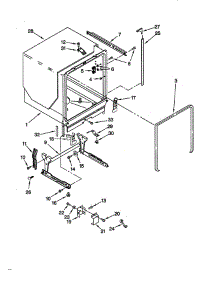 Tub And Frame parts for Kitchenaid Dishwasher KUDC24SESS24 from AppliancePartsPros.com