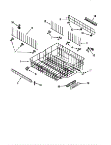 Upper Rack And Track parts for Kitchenaid Dishwasher KUDC24SESS24 from AppliancePartsPros.com