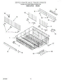 10 - Upper Rack And Track parts for Kitchenaid Dishwasher KUDS24SEBS4 from AppliancePartsPros.com