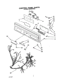 04 - Control Panel, Lit / Optional parts for Kitchenaid Dishwasher KUDA23SYWH0 from AppliancePartsPros.com