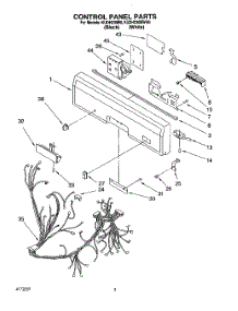 03 - Control Panel, Lit / Optional parts for Kitchenaid Dishwasher KUDH230B0 from AppliancePartsPros.com
