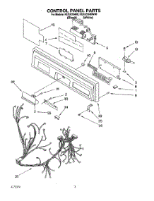 03 - Control Panel, Lit / Optional parts for Kitchenaid Dishwasher KUDA23HB0 from AppliancePartsPros.com