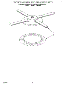 05 - Lower Washarm And Strainer parts for Kitchenaid Dishwasher KUDS230BAL0 from AppliancePartsPros.com