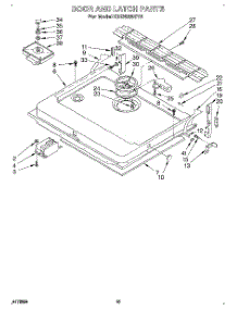 12 - Door And Latch parts for Kitchenaid Dishwasher KUDS23HY2 from AppliancePartsPros.com