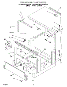 09 - Frame And Tank parts for Kitchenaid Dishwasher KUDS230BAL0 from AppliancePartsPros.com