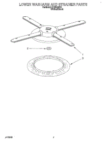05 - Lower Washarm And Strainer parts for Kitchenaid Dishwasher KUDB23HY2 from AppliancePartsPros.com
