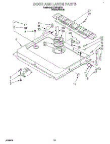 12 - Door And Latch parts for Kitchenaid Dishwasher KUDB23HY2 from AppliancePartsPros.com