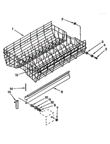 Upper Rack And Track parts for Kitchenaid Dishwasher KUDH230YH0 from AppliancePartsPros.com