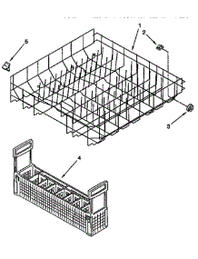 Lower Rack parts for Kitchenaid Dishwasher KUDH230YH0 from AppliancePartsPros.com