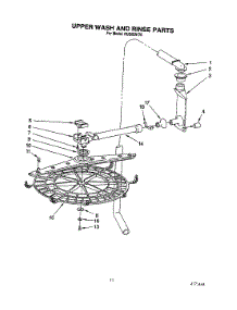 09 - Upper Wash And Rinse parts for Kitchenaid Dishwasher KUDI22HT0 from AppliancePartsPros.com