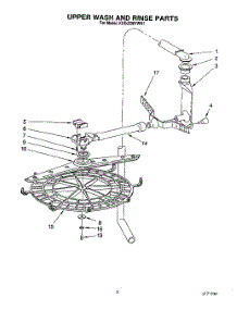 08 - Upper Wash And Rinse parts for Kitchenaid Dishwasher KUDJ230YWH1 from AppliancePartsPros.com