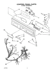 03 - Control Panel, Lit / Optional parts for Kitchenaid Dishwasher KUDA23SYWH1 from AppliancePartsPros.com