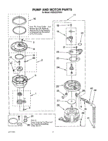 04 - Pump And Motor parts for Kitchenaid Dishwasher KUDA23SYWH1 from AppliancePartsPros.com