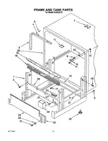 10 - Frame And Tank parts for Kitchenaid Dishwasher KUDI22HT0 from AppliancePartsPros.com