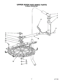 08 - Upper Wash And Rinse parts for Kitchenaid Dishwasher KUDA23SYWH1 from AppliancePartsPros.com