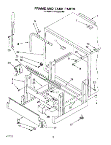 09 - Frame And Tank parts for Kitchenaid Dishwasher KUDA23SYWH1 from AppliancePartsPros.com