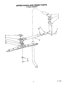 08 - Upper Wash And Rinse parts for Kitchenaid Dishwasher KUDD23HY1 from AppliancePartsPros.com