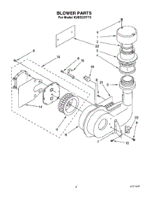 03 - Blower parts for Kitchenaid Dishwasher KUDS22HT0 from AppliancePartsPros.com