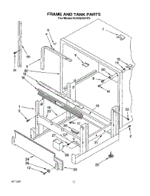 10 - Frame And Tank parts for Kitchenaid Dishwasher KUDS22HT0 from AppliancePartsPros.com