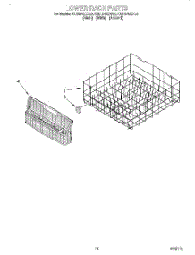 10 - Lower Rack parts for Kitchenaid Dishwasher KUDI24SEWH0 from AppliancePartsPros.com