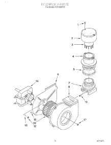 02 - Blower parts for Kitchenaid Dishwasher KUDJ230Y2 from AppliancePartsPros.com