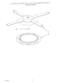 05 - Lower Washarm And Strainer parts for Kitchenaid Dishwasher KUDJ230Y2 from AppliancePartsPros.com