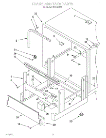 09 - Frame And Tank parts for Kitchenaid Dishwasher KUDJ230Y2 from AppliancePartsPros.com