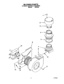 02 - Blower parts for Kitchenaid Dishwasher KUDI23HB0 from AppliancePartsPros.com