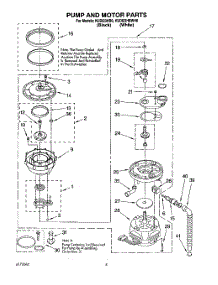 04 - Pump And Motor parts for Kitchenaid Dishwasher KUDI23HB0 from AppliancePartsPros.com