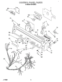 03 - Control Panel, Lit / Optional parts for Kitchenaid Dishwasher KUDP230Y2 from AppliancePartsPros.com