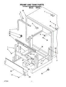 09 - Frame And Tank parts for Kitchenaid Dishwasher KUDI23HB0 from AppliancePartsPros.com