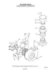 03 - Blower parts for Kitchenaid Dishwasher KUDI220WWH1 from AppliancePartsPros.com