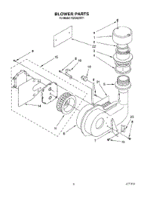 02 - Blower parts for Kitchenaid Dishwasher KUDA23SY1 from AppliancePartsPros.com