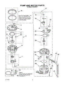 04 - Pump And Motor parts for Kitchenaid Dishwasher KUDA23SY1 from AppliancePartsPros.com