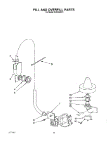 07 - Fill And Overfill parts for Kitchenaid Dishwasher KUDA23SY1 from AppliancePartsPros.com