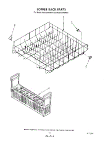 12 - Lower Rack parts for Kitchenaid Dishwasher KUDI220WWH1 from AppliancePartsPros.com