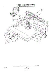 13 - Door And Latch parts for Kitchenaid Dishwasher KUDI220WWH1 from AppliancePartsPros.com