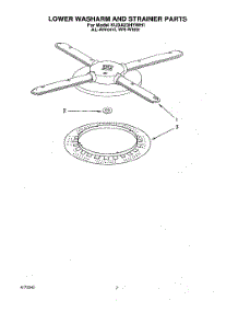 05 - Lower Washarm And Strainer parts for Kitchenaid Dishwasher KUDA23HYWH1 from AppliancePartsPros.com
