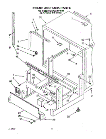 09 - Frame And Tank parts for Kitchenaid Dishwasher KUDA23HYWH1 from AppliancePartsPros.com