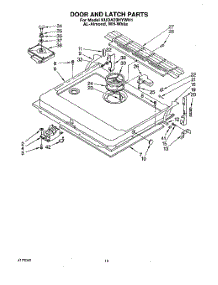 12 - Door And Latch parts for Kitchenaid Dishwasher KUDA23HYWH1 from AppliancePartsPros.com