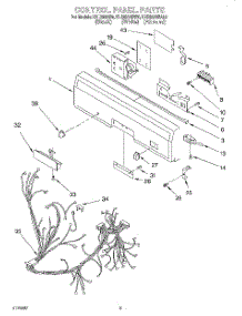 03 - Control Panel, Lit / Optional parts for Kitchenaid Dishwasher KUDI230B0 from AppliancePartsPros.com