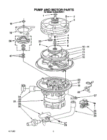 05 - Pump And Motor parts for Kitchenaid Dishwasher KUDI22HWWH1 from AppliancePartsPros.com